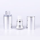 Empty 15ml 30ml 50ml plastic PP silver in frosted body manufacturers traveling round airless pump bottle wholesale