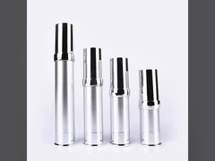 Garrafa cosmética 15ml do vácuo mal ventilado de alumínio plástico perolado da loção da garrafa da bomba do ouro