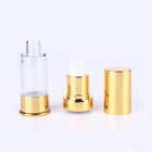10ml - 30ml Cosmetic Plastic Airless Bottle Gold Refillable Twist Lotion Pump Packaging