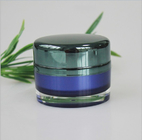 Natural Acrylic Oval Shape Cosmetic Cream Jars Wide Mouth With Aluminum Cap 50g