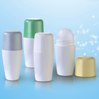 E-commerce Ready White Deodorant Essential Paste Roll On Plastic Bottle With Pink Overcaps