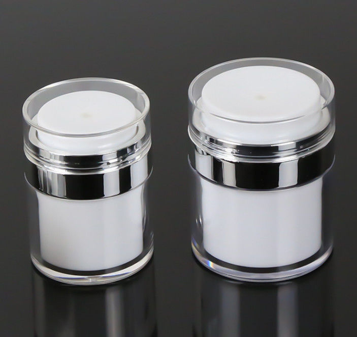 Empty Airless Refillable Cosmetic Cream Jars Shatterproof