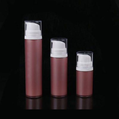 Bela garrafa de bomba sem ar verde/marrom acrílico 15/30/50ml