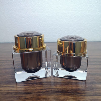 15g 30g 50g plástico marrom PMMA acrílico revestimento de creme frasco fornecedor embalagem cosmética